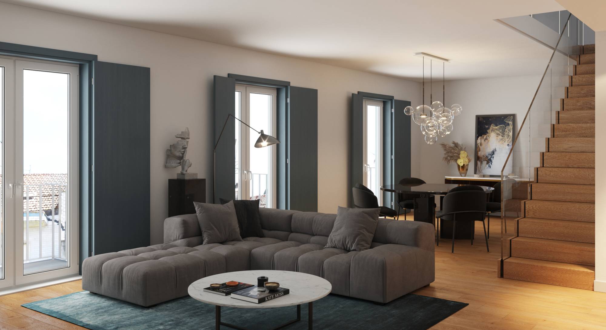 Alcântara Blue Flats