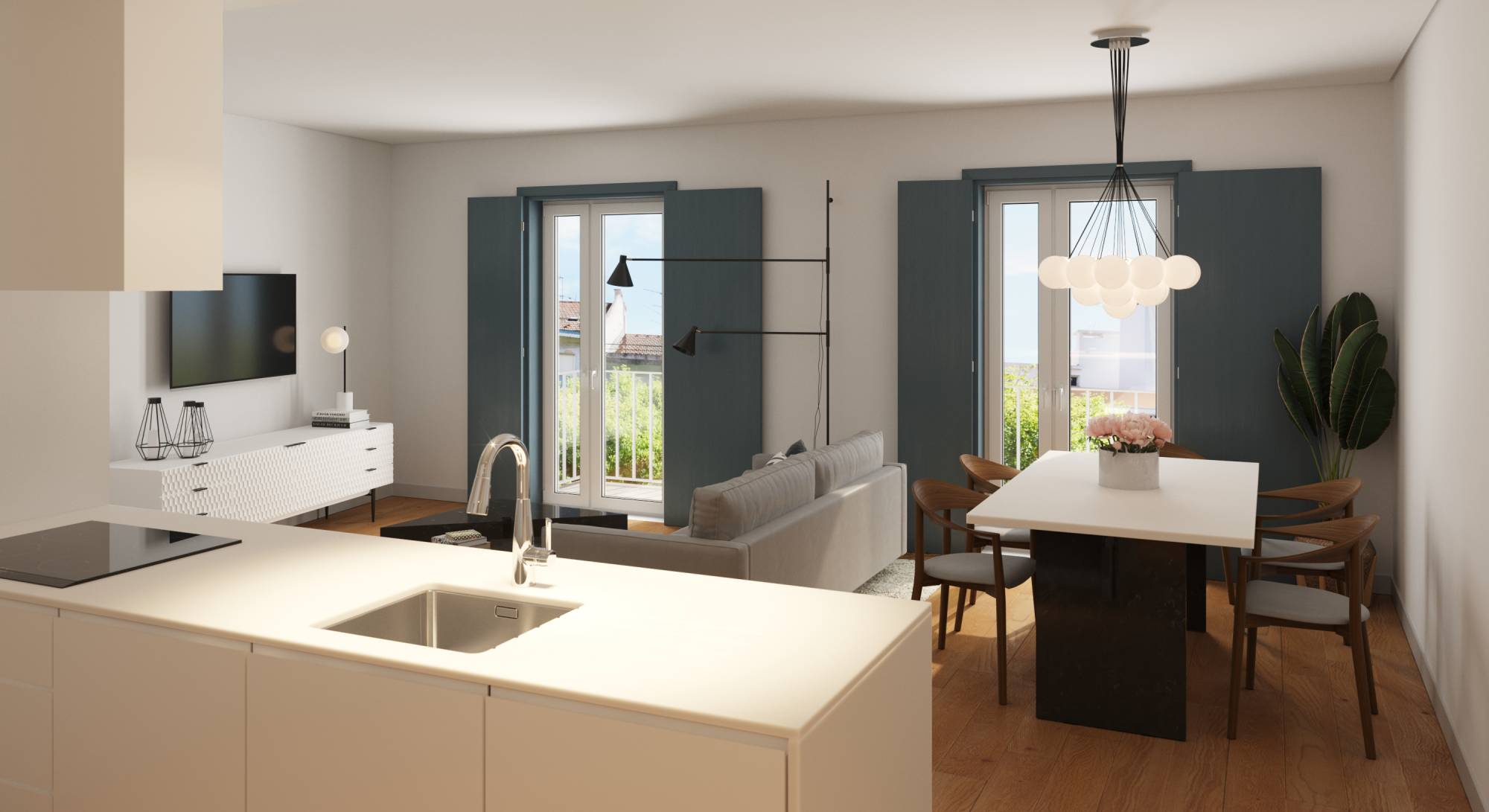 Alcântara Blue Flats